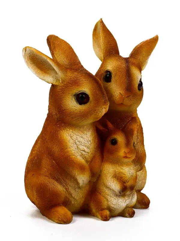 Фигура садовая  26*17*13 см  "Семья зайцев"