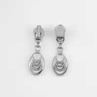 Бегунок для молнии &laquo;Спираль&raquo;, №7, &laquo;Звенья&raquo;, 10 шт., цвет никель