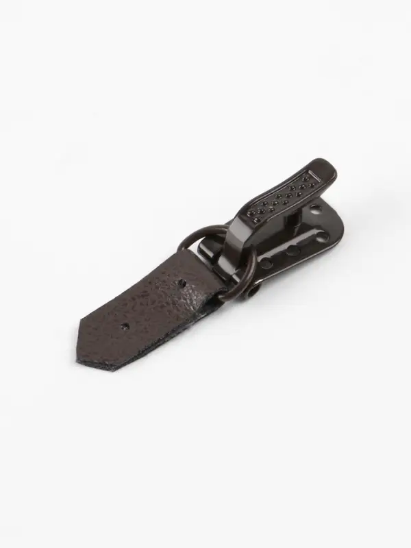 Крючки пришивные, металлические, для верхней одежды, 5&times;1.5 см, 6 шт., коричневые