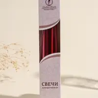 Набор свечей античных, 2.3&times;24.5 см, 5 ч, 55 г, 2 шт., бордо металлик