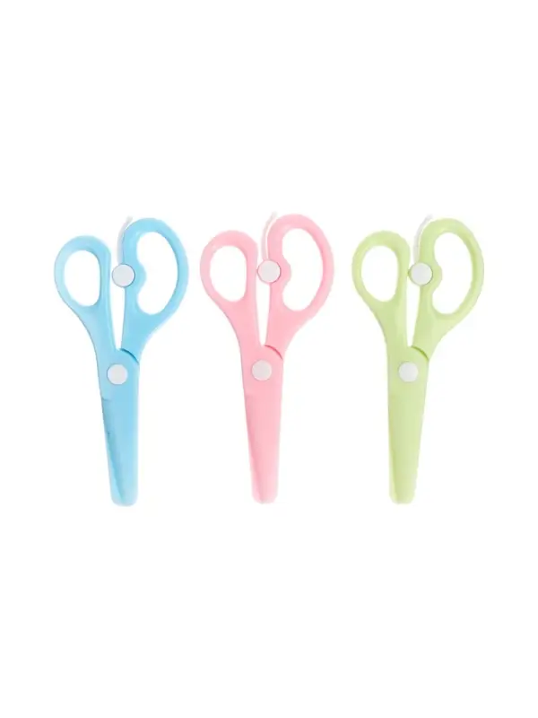 Ножницы 13см травмобезопасные пластиковые с металл лезвиями закруг концы с фиксатором МИКС Ножницы 13см травмобезопасные пластиковые с металл лезвиями закруг концы с фиксатором МИКС