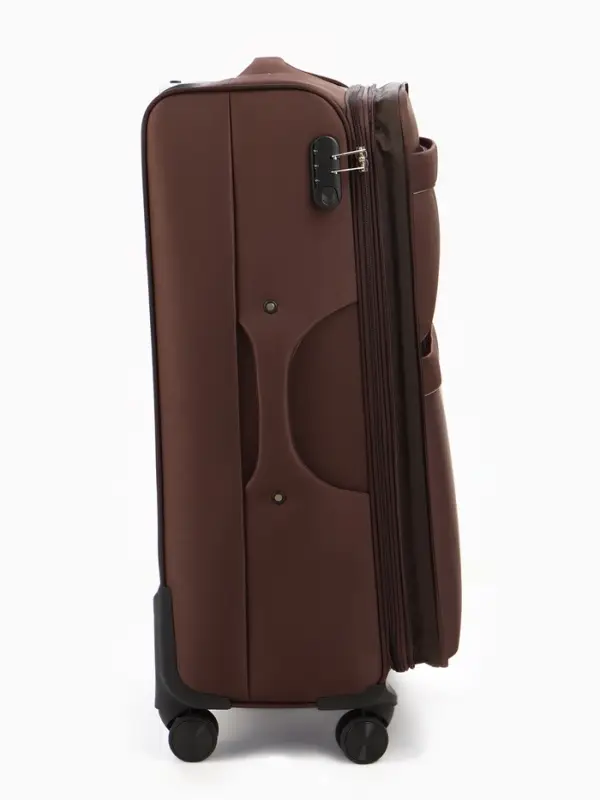 Чемодан на колёсах TEXTURA, кодовый замок, с увеличением, 47&times;30&times;78 см, 28", коричневый