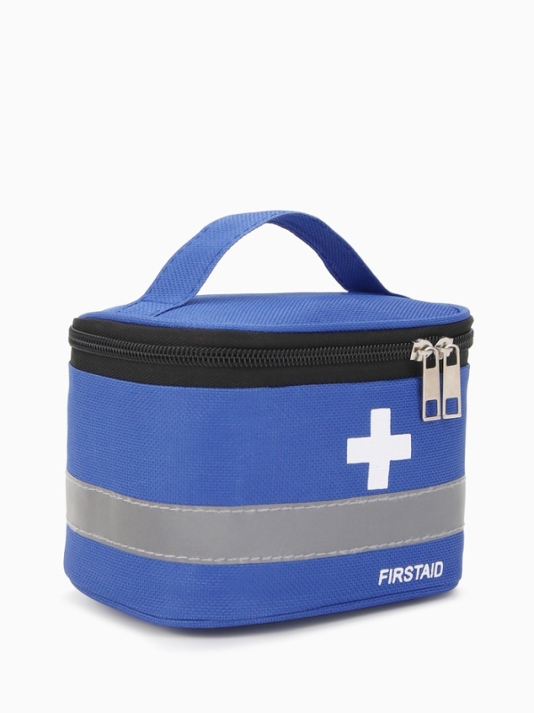 Косметичка-сундук Аптечка, 14*10*10, отд на молнии, синий