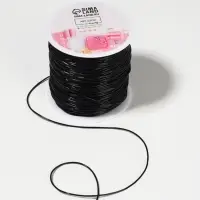 Нить для плетения, эластичная, 100&plusmn;1 м, d=1 мм, чёрная