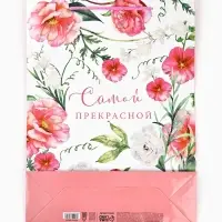 Пакет подарочный ламинированный, упаковка, With love, L 28&times;38&times;9 см
