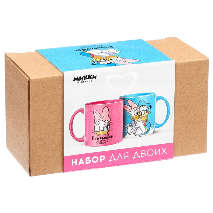 Набор парных кружек, 320 мл Набор парных кружек, 320 мл "Счастливы вместе", Микки и друзья