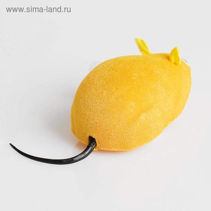 Мышь заводная, 7 см, жёлтая Мышь заводная, 7 см, жёлтая
