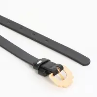 Ремень женский тонкий, 110&times;1.8 см, пряжка металл, чёрный