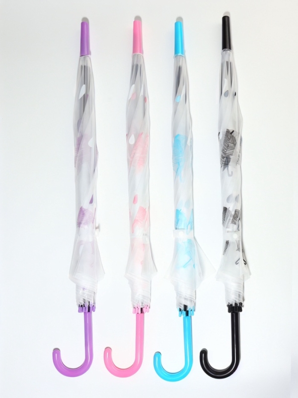 Зонт-трость п/авт R45/54 8сп ПВХ зонтики ручка-крюк МИКС Зонт-трость п/авт R45/54 8сп ПВХ зонтики ручка-крюк МИКС