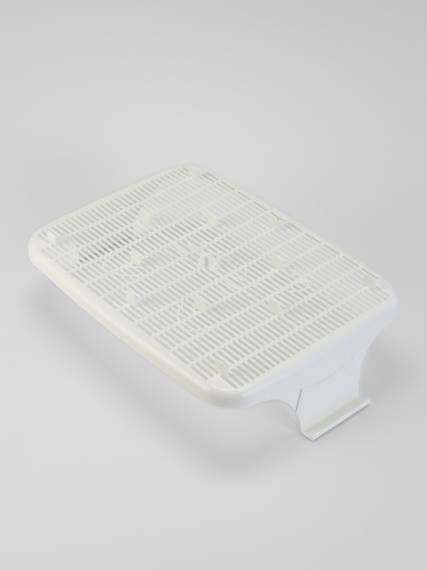 Туалет с сеткой, 44х33х11,5 см, коричневй/белый