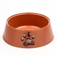 Миска для кошек &laquo;Мур-мяу&raquo;, 300 мл, 14.5&times;14.5&times;4 см, пластик, кирпичная