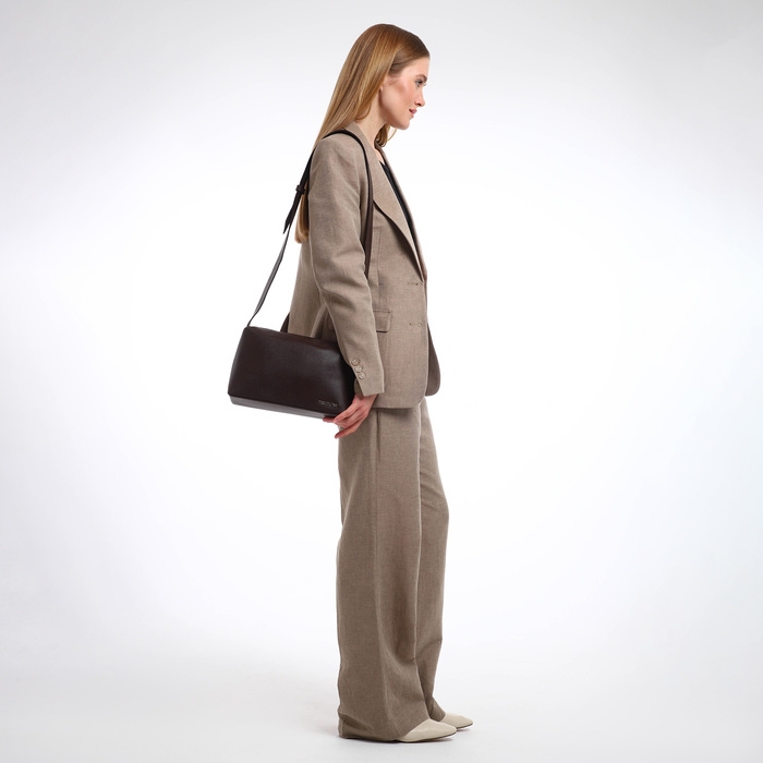 Сумка женская через плечо TEXTURA, средний размер, цвет коричневый Сумка женская через плечо TEXTURA, средний размер, цвет коричневый