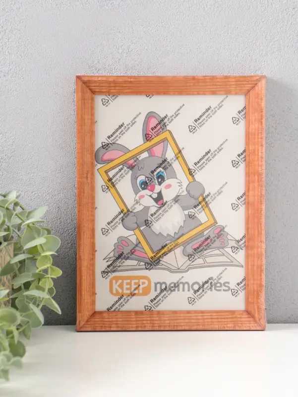 Фоторамка дерево 15х21 см, орех №2 (пластиковый экран)