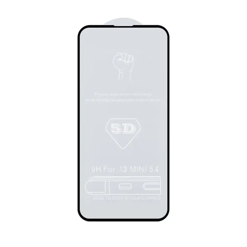 Защитное стекло для iPhone 13 Mini 5D 0.33mm без упаковки (без возврата и обмена)