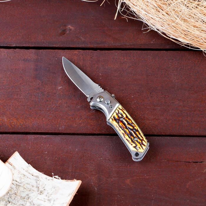 Нож складной полуавтоматический Нож складной полуавтоматический "Пескарь", клинок 6см, слон. кость