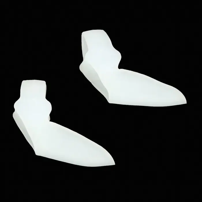 Корректоры - разделители для пальцев ног, с накладкой на косточку, силиконовые, 9&times;4 см, пара, белые