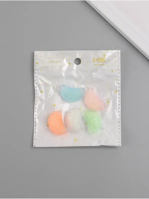 Подвеска для творчества акрил Подвеска для творчества акрил "Долька" светится в темноте МИКС 3,2х2х1,4 см