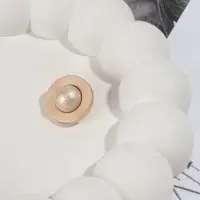 Пуговица металлическая на ножке &laquo;Сатурн&raquo;, декоративная, d=18 мм, цвет бежевый, золотой