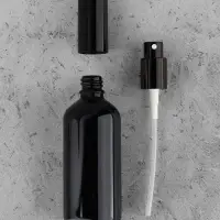Флакон для парфюма, стеклянная, с распылителем Black, 100 мл, чёрный