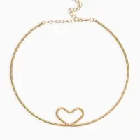 Набор 2 предмета: чокер, браслет &laquo;Обруч&raquo;, сердце, цвет золото