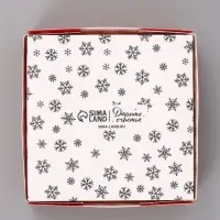 Коробка подарочная для 4 конфет &laquo;Снежинки&raquo;, 10.5&times;10.5&times;3.5 см