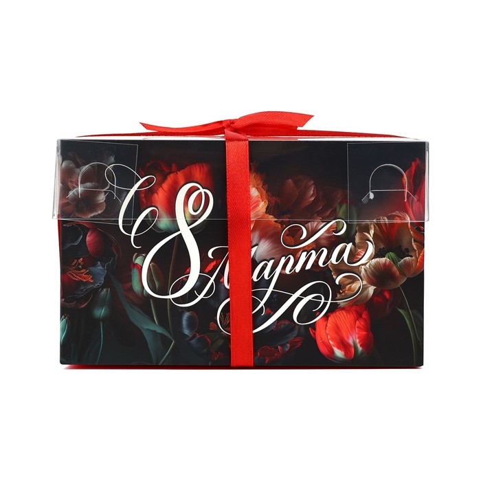 Коробка для капкейка «8 марта», 16 х 8 х 10 см Коробка для капкейка «8 марта», 16 х 8 х 10 см