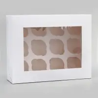 Коробка для 12 капкейков с окном, 32.5&times;25.5&times;10 см