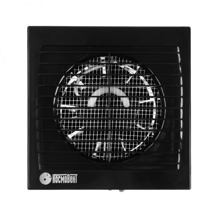 Вентилятор вытяжной Вентилятор вытяжной "КосмоВент" В100ВК, d=100 мм, 10 Вт, 40 дБ, 105 м³/ч, с выключ., черный
