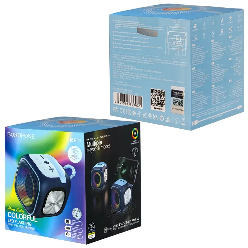 Портативная акустика BR29 BOROFONE темно-синяя