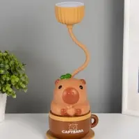 Ночник "Капибара в чашке" 8хLED 3Вт 5V USB АКБ 2 режима 9,5х9,5х28,5 см Ночник "Капибара в чашке" 8хLED 3Вт 5V USB АКБ 2 режима 9,5х9,5х28,5 см