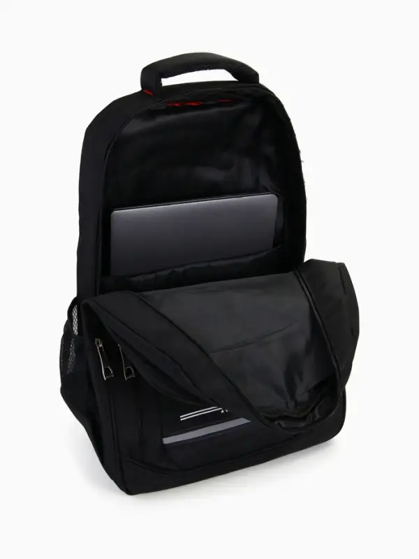 Рюкзак, 2 отдела, 4 кармана, 37&times;17&times;54 см, чёрный