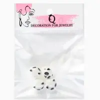 Бусина керамическая &laquo;Панда&raquo;, 1.2&times;1.2&times;1.2 см, (набор 4 шт.), бело-чёрная