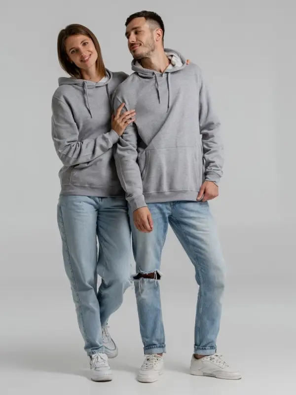 Толстовка с капюшоном Snake II серый меланж, размер XS Толстовка с капюшоном Snake II серый меланж, размер XS