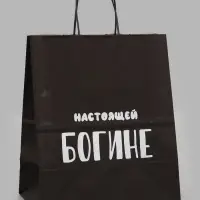 Пакеты с приколом крафтовые: Для богинь, 24 х 14 х 28 см, набор 5 шт