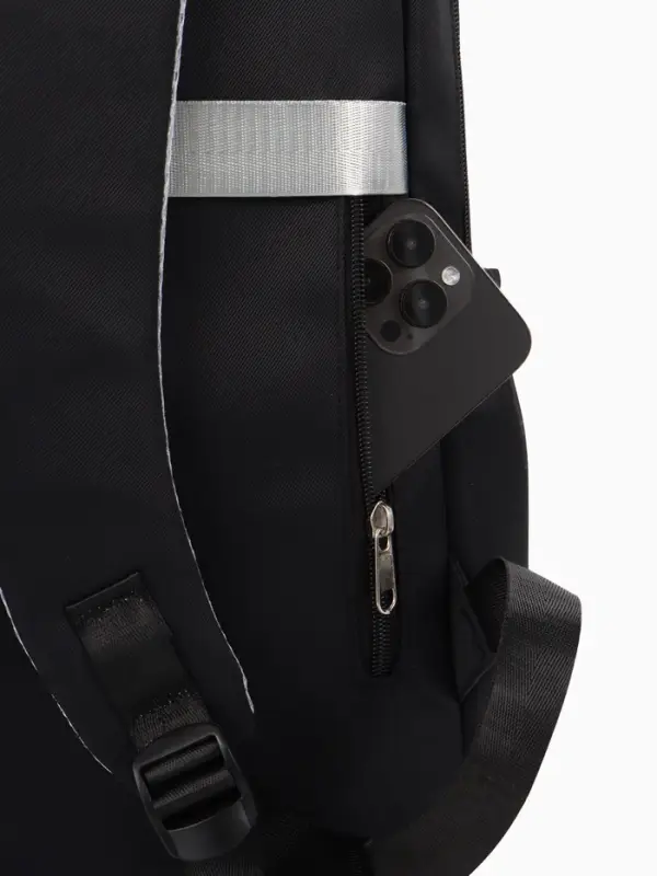 Рюкзак школьный, &laquo;Уставший кот&raquo;, 5 карманов, 2 отделения, 31&times;13.5&times;45 см, чёрный