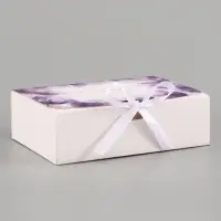 Коробка подарочная самосборная &laquo;С любовью&raquo;, 16.5&times;12&times;5 см, с лентой