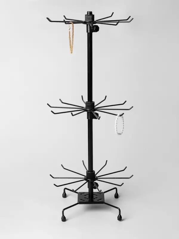 Вертушка, 3 яруса по 10 крючков, 30&times;30&times;65 см, чёрная