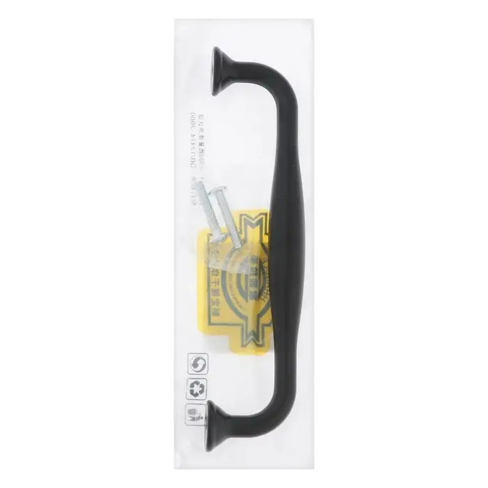 Ручка-скоба мебельная WAVE PC173BL, м/о 128 мм, цвет чёрный