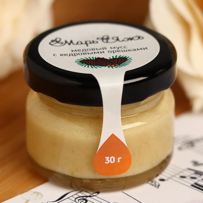 Медовый мусс «Марь&Яжъ», с кедровыми орешками, 30 г Медовый мусс «Марь&Яжъ», с кедровыми орешками, 30 г