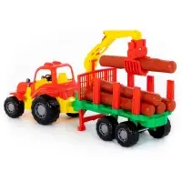 Трактор &laquo;Крепыш&raquo; с полуприцепом-лесовозом, цвет МИКС