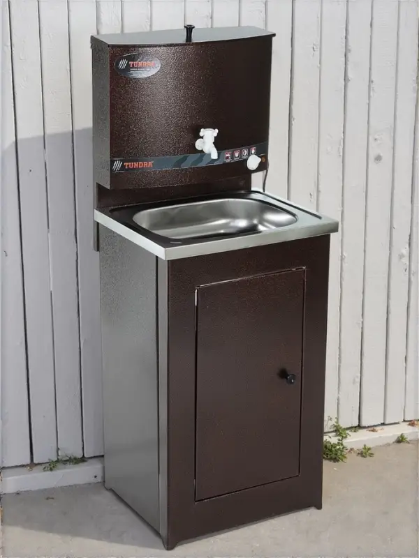 Умывальник TUNDRA, с ЭВН, нержавеющая мойка, 1250 Вт, 17 л, цвет медь