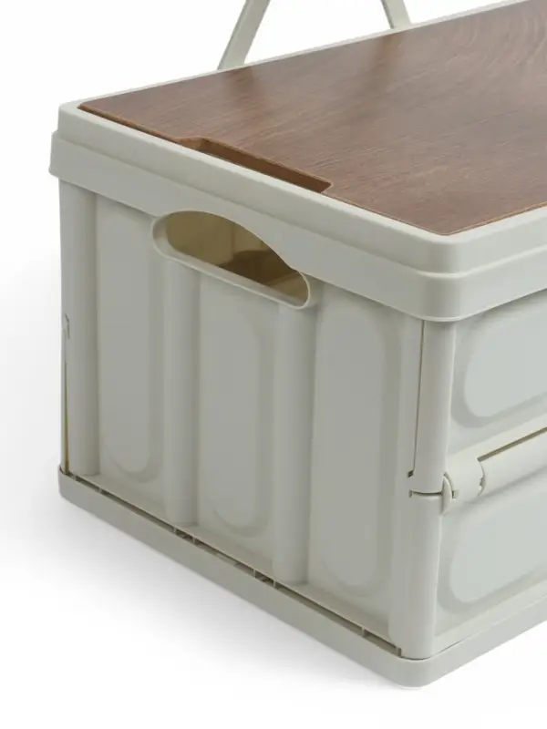 Стол - корзина maclay 2 в 1, складная, 30 л, 44&times;30&times;24/6 см, светло-серая