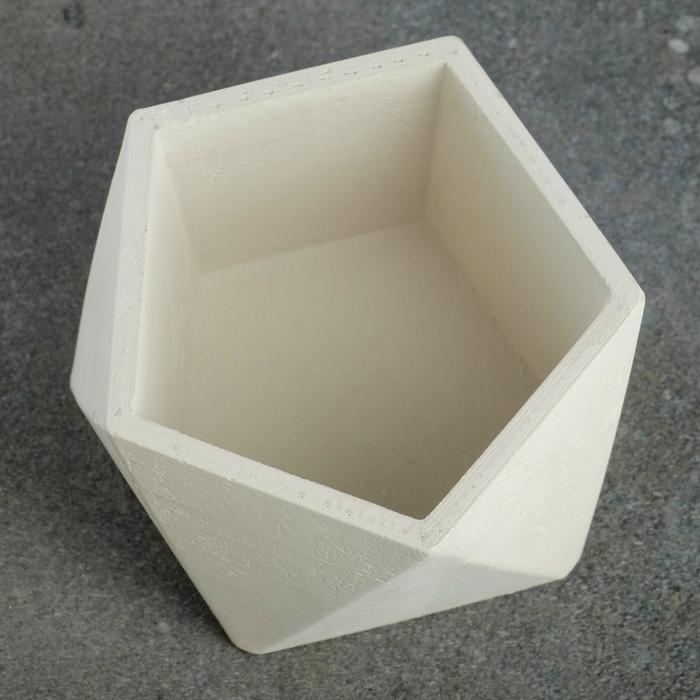 Кашпо Пятиугольник 9 х 6 см белое Кашпо Пятиугольник 9 х 6 см белое