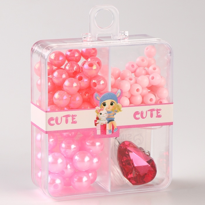 Набор для творчества «Украшение из бусин», цвет розовый Набор для творчества «Украшение из бусин», цвет розовый