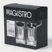 Набор для специй Magistro Glace, 2 предмета: мельница с ручкой, солонка, акрил, прозрачный