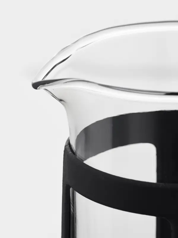 Чайник заварочный френч-пресс Доляна &laquo;Классика&raquo;, 350 мл, стекло, чёрный