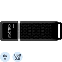 Флеш-память SmartBuy UFD 2.0 064GB Quartz series Black (SB64GBQZ-K)