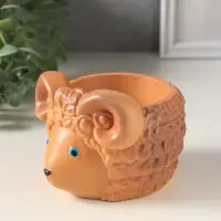 Подставка для мелочей &laquo;Баран&raquo;, 10.5&times;9.5 см, коричневая