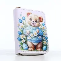 Кошелёк на молнии &laquo;Мишка&raquo;, детский, с принтом, белый