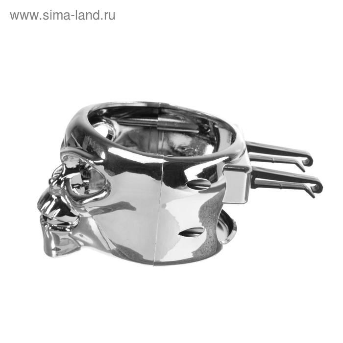 Подстаканник в дефлектор, автомобильный, череп, хром Подстаканник в дефлектор, автомобильный, череп, хром